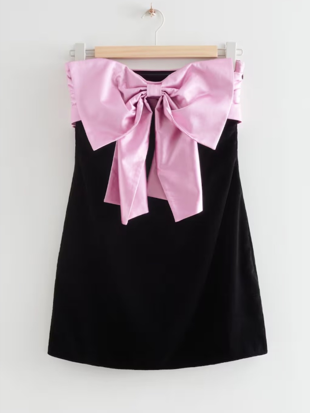 Big Bow Velvet Bustier Dress from & Other Stories